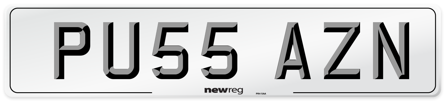 PU55 AZN Number Plate from New Reg